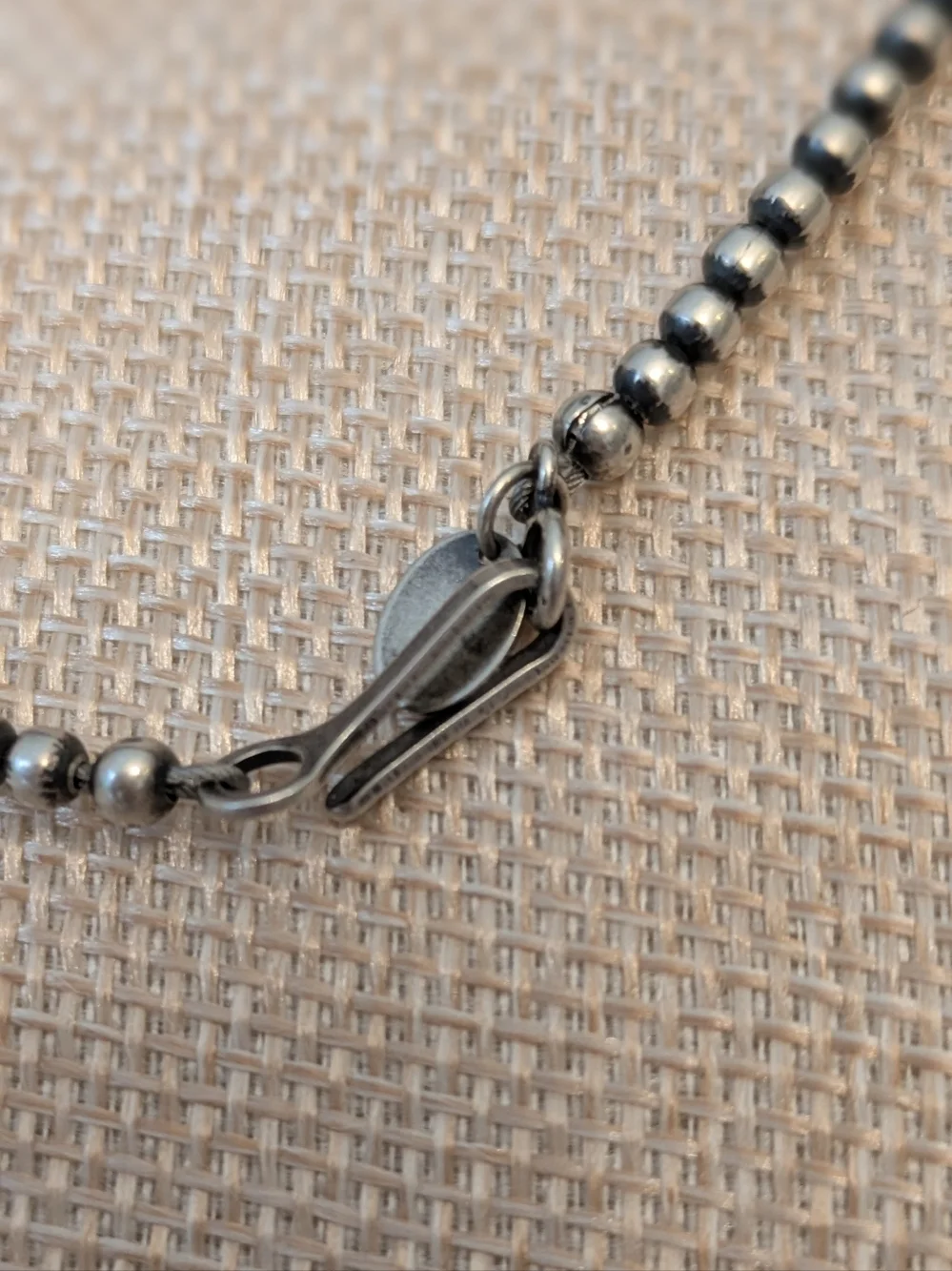 Sterling Silver Navajo Pearl Bead Choker 3mm 14” Southwestern 925 - Picture 2 of 5